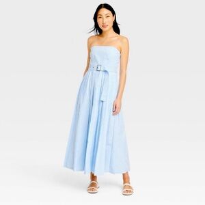 Women’s Belted Midi Bandeau Dress